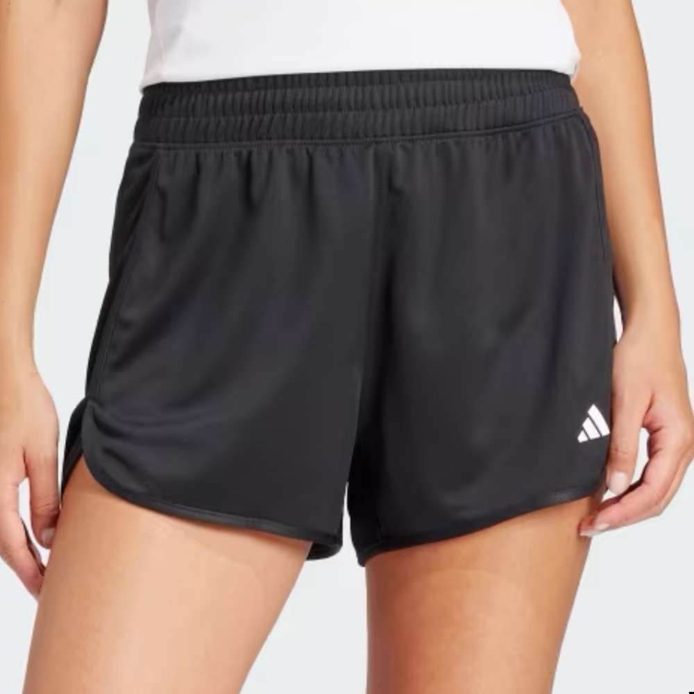 NWT Adidas Pacer Essentials Knit High-Rise Shorts